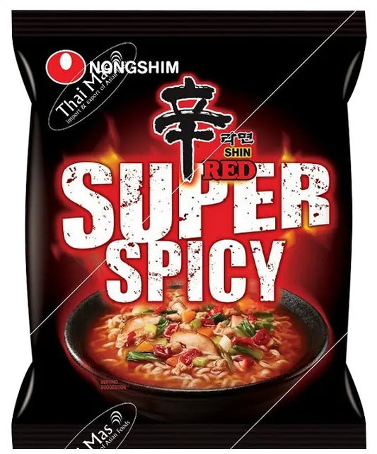NONGSHIM Instant Noodles Shin Red Super Spicy extrém csípős instant tésztaleves 120g