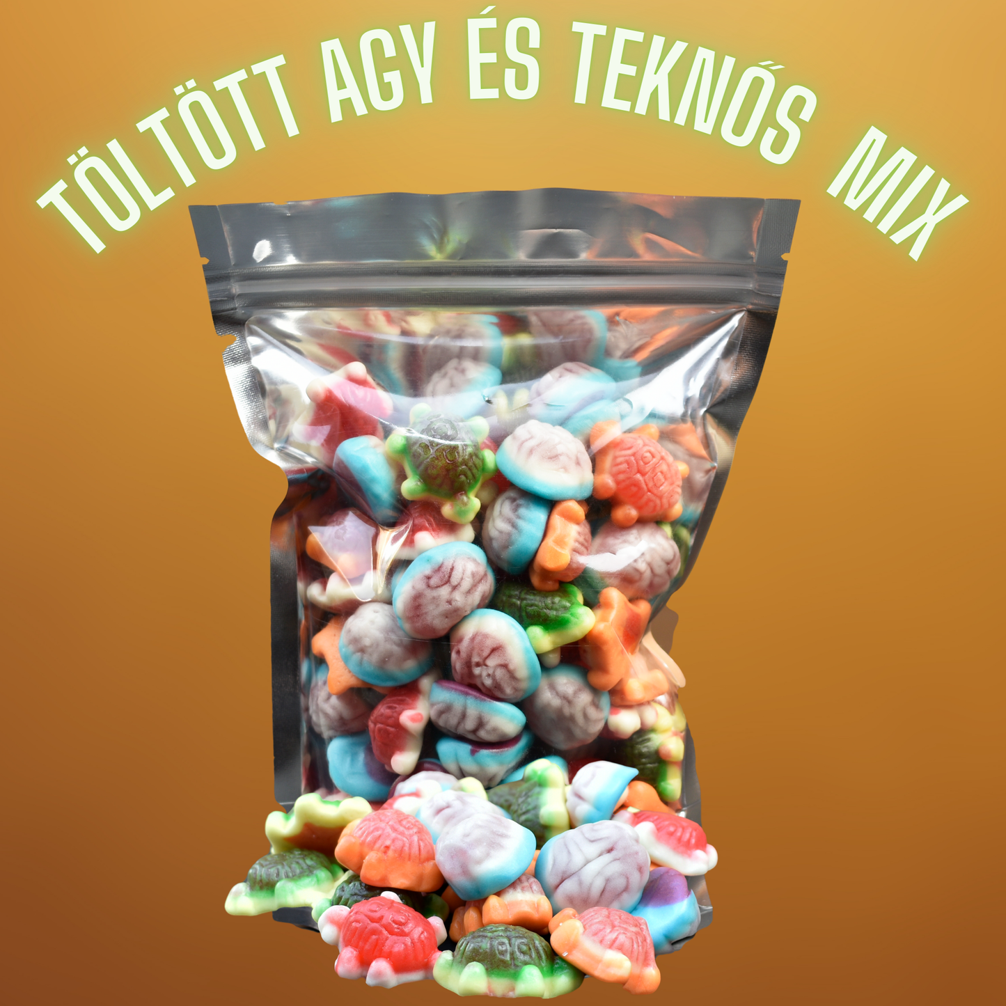 Töltött agy és teknős gumicukor MIX
