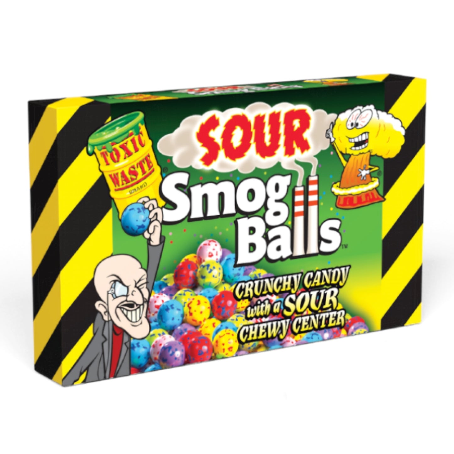 Toxic Waste Smog Balls dobozos savanyú cukorka 85g
