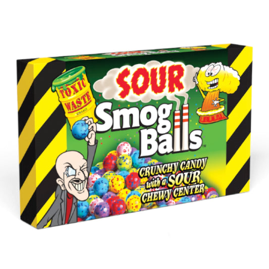 Toxic Waste Smog Balls dobozos savanyú cukorka 85g